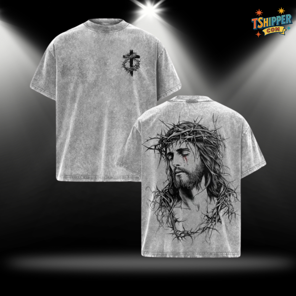 Tears of Blood – Christ’s Love in Pain Vintage Washed T-Shirt