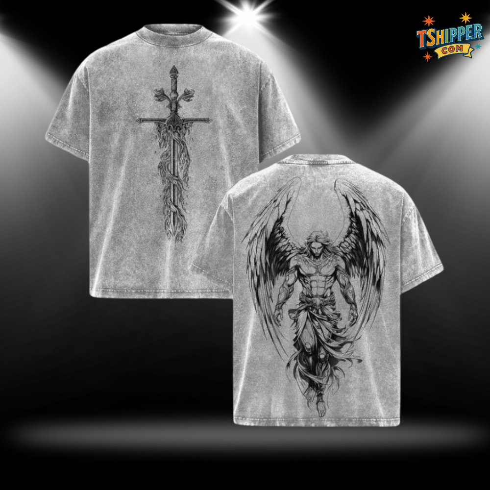 The Archangel x Flaming Sword – Michael Christian Washed T-Shirt