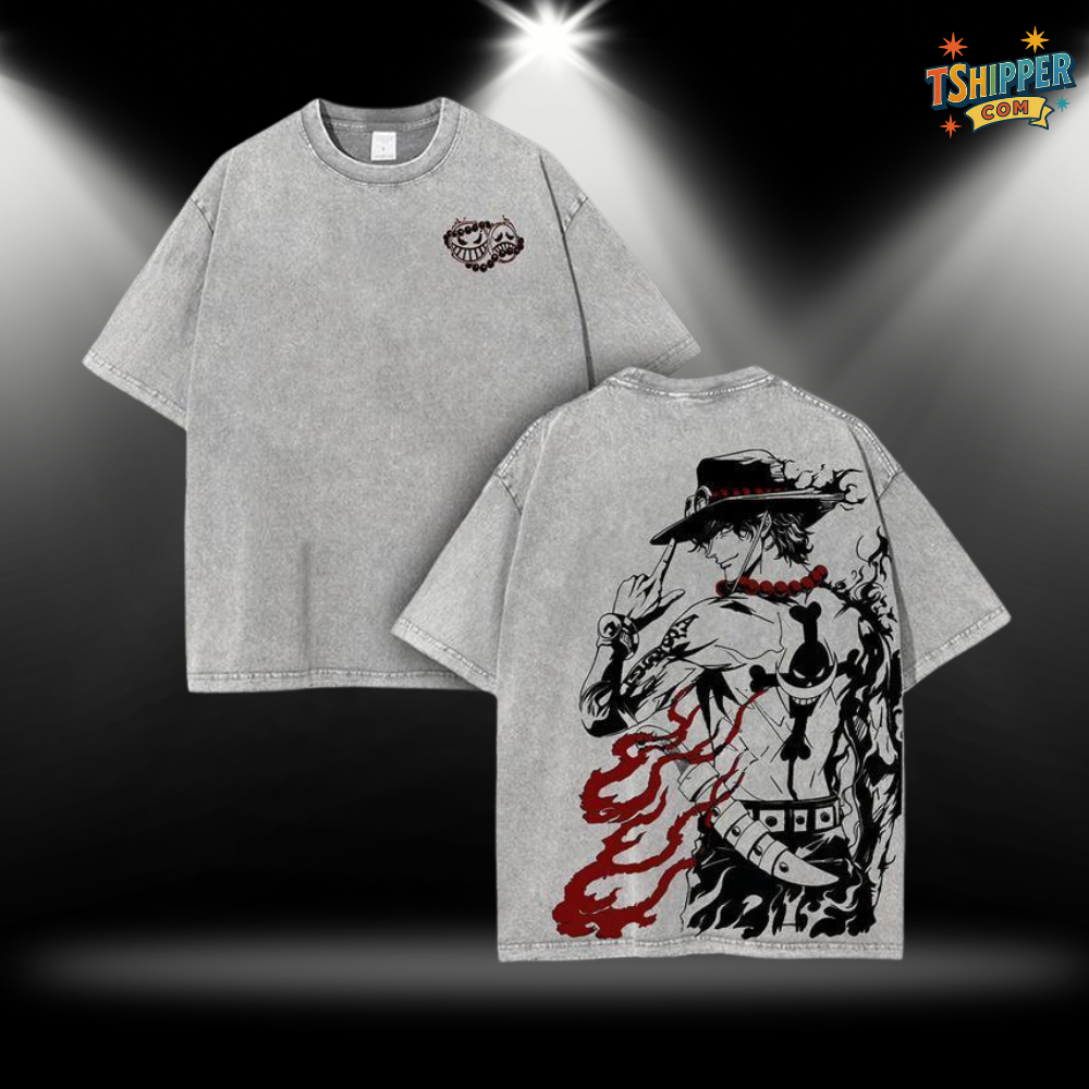 Ace One Piece Vintage Double Printed T-Shirt