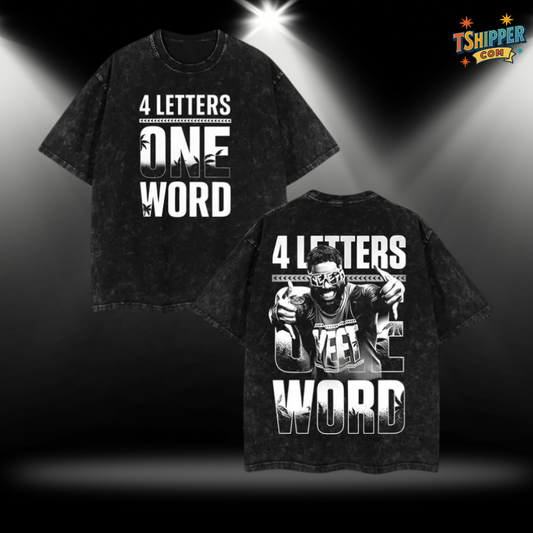 Jey Uso “Four Letters One Word” Retro Vintage T-Shirt