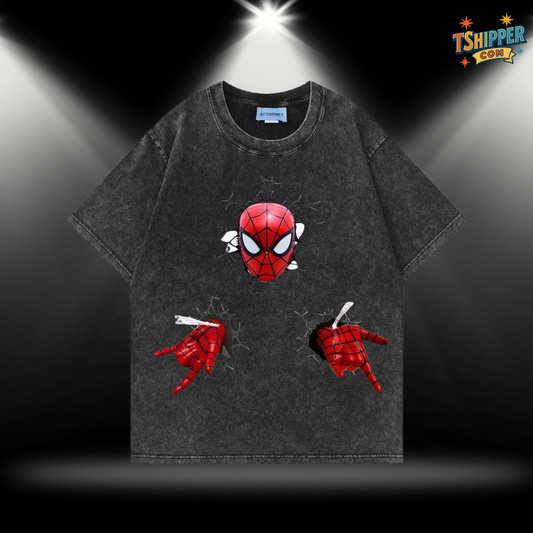 Spider Armor Vintage Washed Oversized Tee