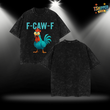 Funny Rooster Chicken Vintage Washed Tee