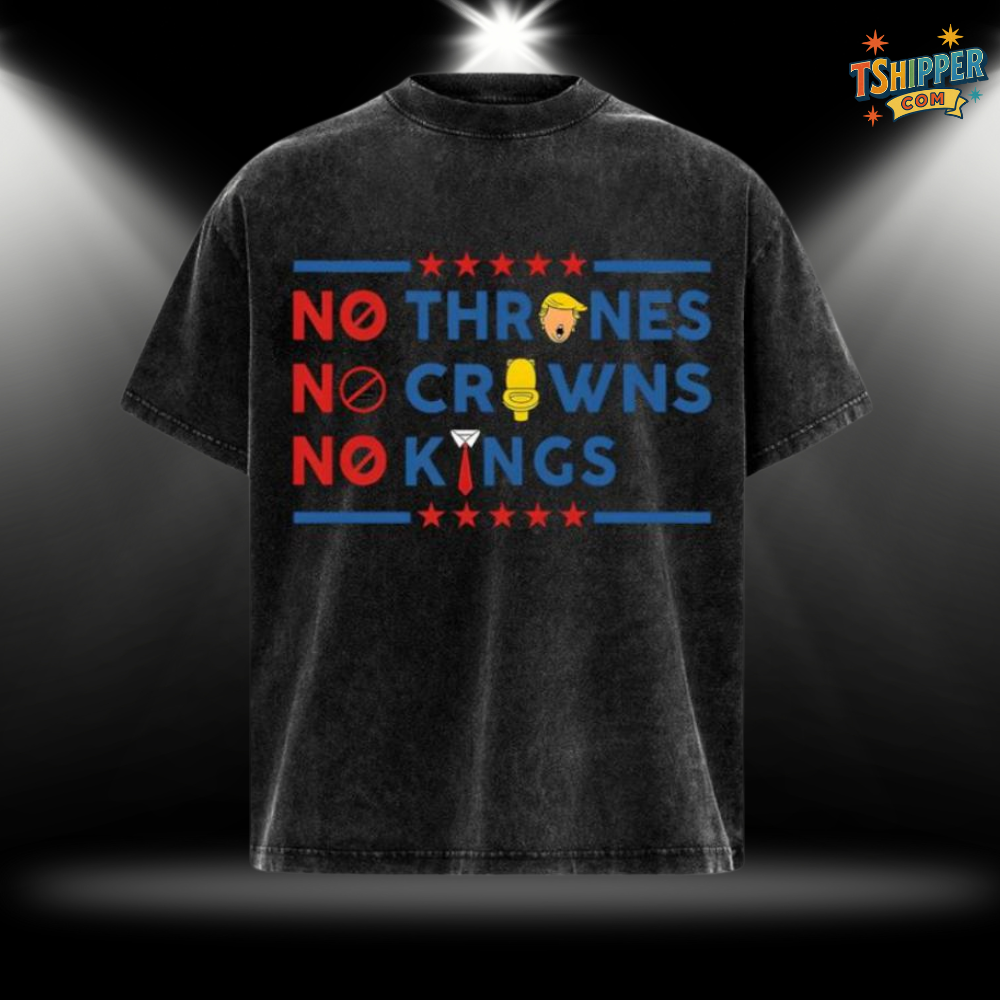 No Kings Since 1776 Vintage Washed Oversized T-Shirt