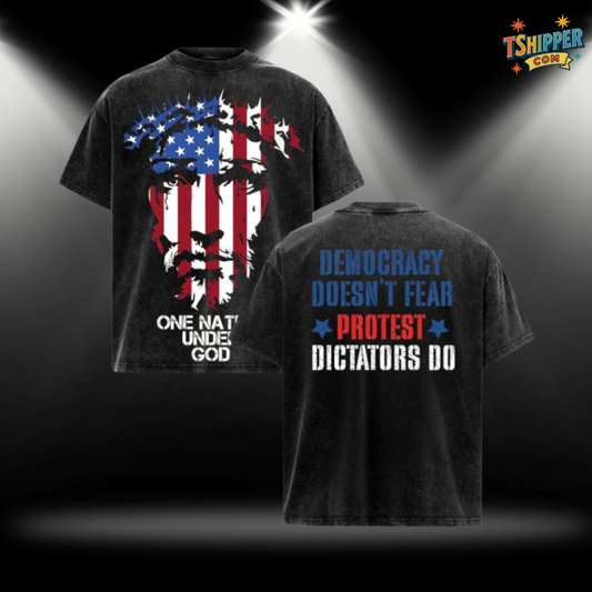 No Kings Since 1776 Oversized Vintage Tee