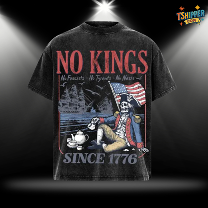 No Kings Since 1776 Oversized Vintage Tee