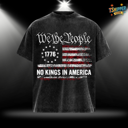 No Kings Since 1776 Oversized Vintage Tee