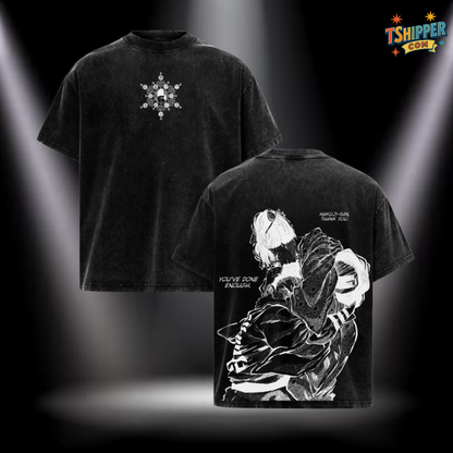 Akaza vs Koyuki Vintage Washed Oversized Tee