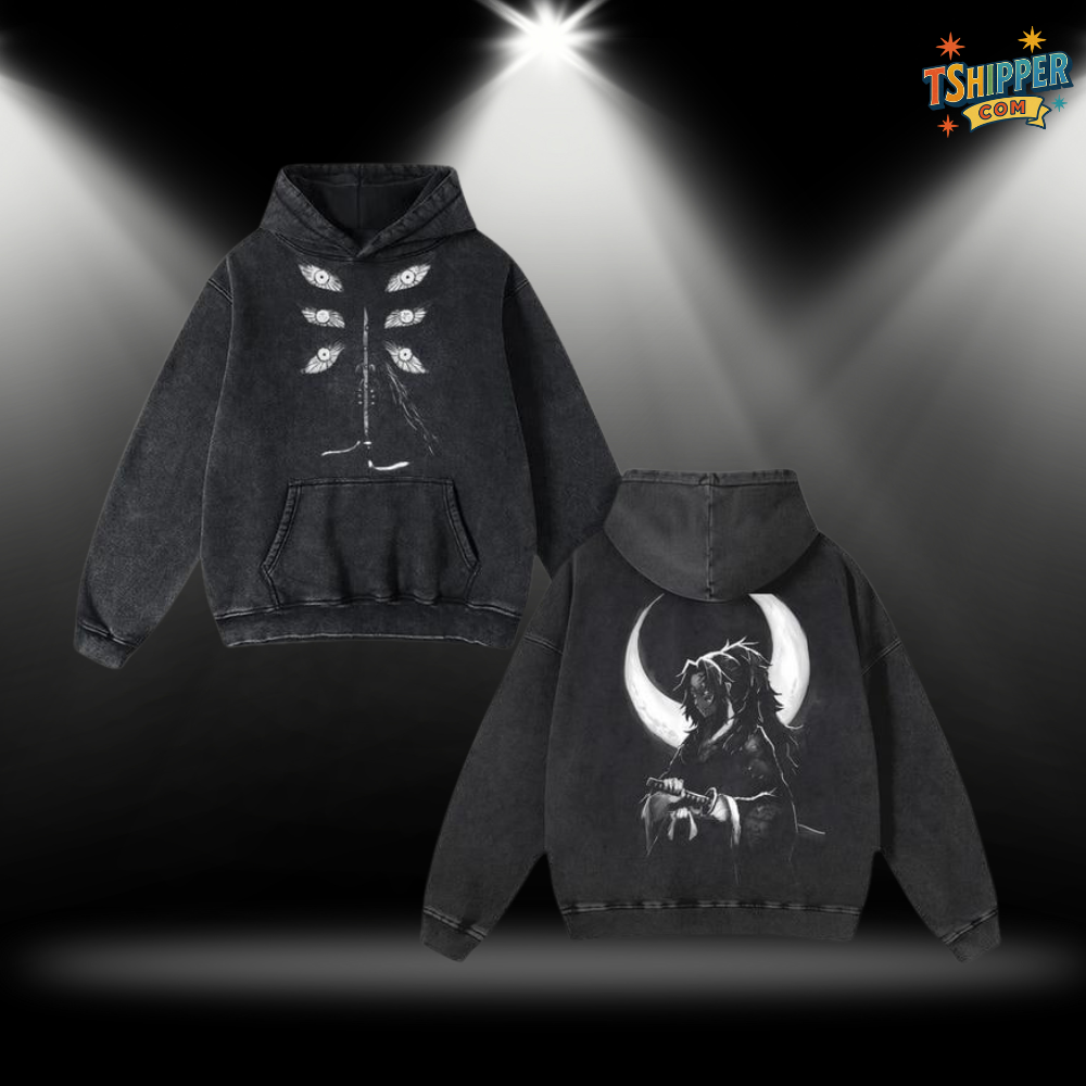 Lunar Reaper Oversized Vintage Washed Hoodie