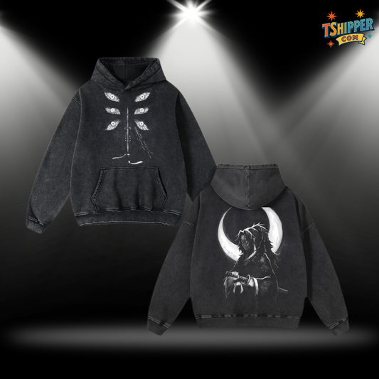 Lunar Reaper Oversized Vintage Washed Hoodie