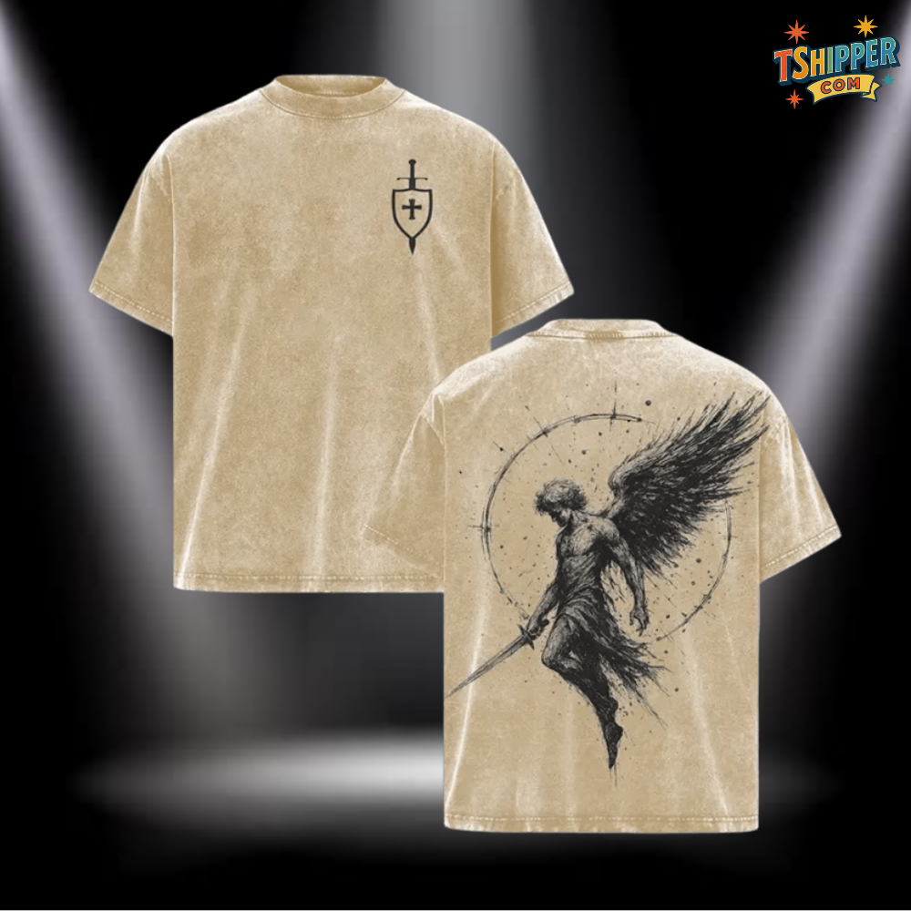 Saint Michael Archangel Vintage Washed Tee