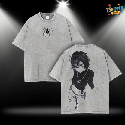 Batman Dark Knight 3D Emblem Vintage Washed Tee Unisex Oversize Heavyweight Cotton T-shirt for DC Fans and Streetwear Lovers