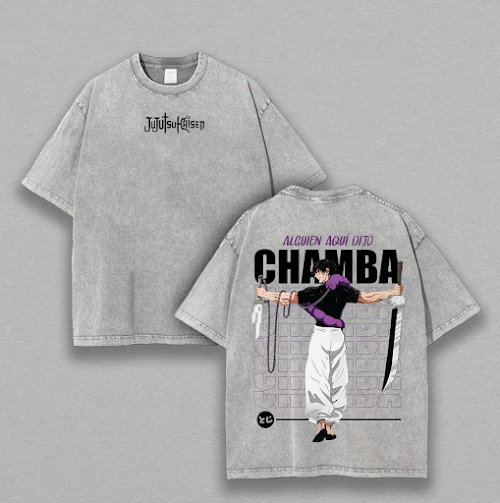 Toji Anime Acid Washed Cotton T-Shirt Premium Fit Must Have for Anime Fans 100% Premium Cotton 230gsm Comfortable Soft Feel and Durability Classic Look with Modern Twist Sizes S-5XL Menswear Seamless Alguien Aqui Ojo Chamba Design