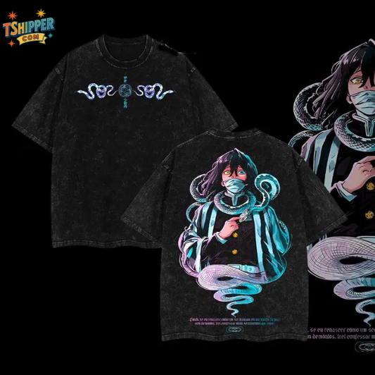 Hashira Squad Vintage Washed Oversized Tee